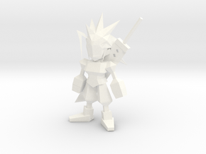 Zack Low Poly in White Processed Versatile Plastic