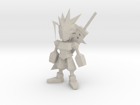 Zack Low Poly in Natural Sandstone