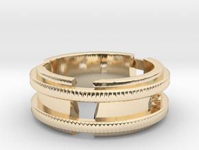 Broken-ring in 14k Gold Plated Brass