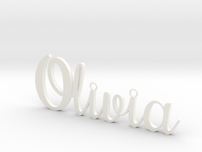 Olivia Pendant in White Processed Versatile Plastic
