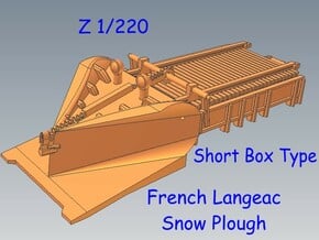 Z 1-220 French Short Langeac Railway Snow Plough in Tan Fine Detail Plastic