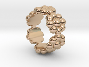 New Flower Ring 15 - Italian Size 15 in 14k Rose Gold Plated Brass