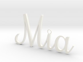 Mia Pendant in White Processed Versatile Plastic