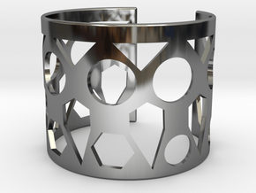 Cubic Bracelet Ø63 Mm Style A Medium/2.48 inch in Fine Detail Polished Silver