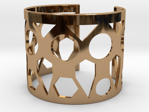 Cubic Bracelet Ø63 Mm Style A Medium/2.48 inch in Polished Brass