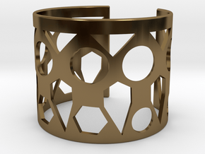 Cubic Bracelet Ø63 Mm Style A Medium/2.48 inch in Polished Bronze