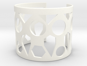 Cubic Bracelet Ø63 Mm Style A Medium/2.48 inch in White Processed Versatile Plastic
