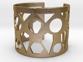 Cubic Bracelet Ø53 Mm Style A XS/2.086 inch in Polished Gold Steel