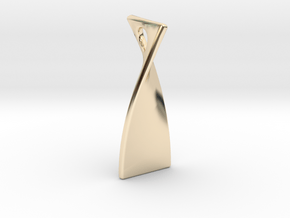 Twisty 90 2cm tall in 14k Gold Plated Brass