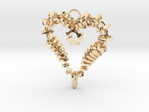 Heart of my Soul Pendant in 14k Gold Plated Brass