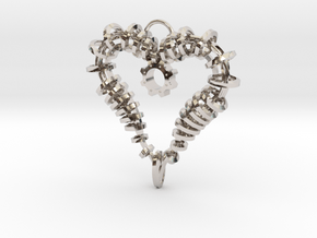 Heart of my Soul Pendant in Rhodium Plated Brass