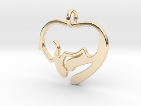 Cat Lover Pendant in 14K Yellow Gold