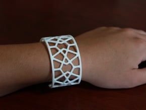 Egyptian Cuff Bracelet in White Natural Versatile Plastic