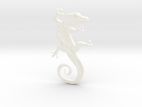 BioArtifacts Lizard Logo Pendant in White Processed Versatile Plastic