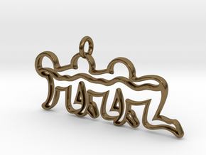 Homosapien Centipede Pedant in Polished Bronze