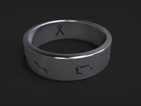 Stargate Ring size 12 (UK size Y) in Polished Silver