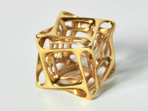 Duality Cube Silver in Polished Brass
