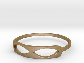 Infinity Ring in Polished Gold Steel