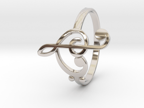 Size 6 Clefs Ring in Platinum