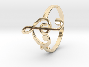Size 10 Clefs Ring in 14K Yellow Gold