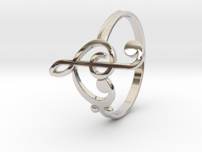 Size 10 Clefs Ring in Platinum