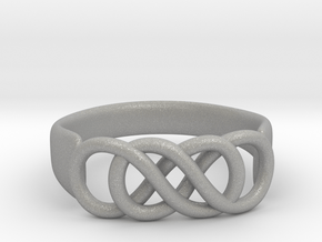 Double Infinity Ring 22.2mm V2 in Aluminum