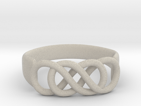 Double Infinity Ring 22.2mm V2 in Natural Sandstone
