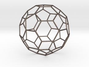 0472 Truncated Icosahedron E (18.5 см) #007 in Polished Bronzed Silver Steel
