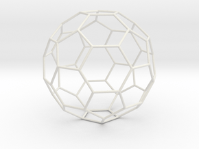 0472 Truncated Icosahedron E (18.5 см) #007 in White Natural Versatile Plastic