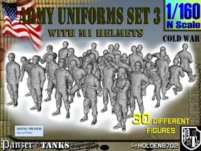 1-160 Army Modern Uniforms Set3 in Tan Fine Detail Plastic