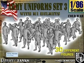 1-96 Army Modern Uniforms Set3 in Tan Fine Detail Plastic