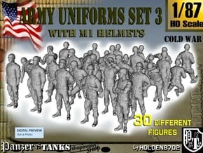 1-87 Army Modern Uniforms Set3 in Tan Fine Detail Plastic