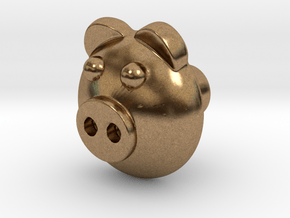 PIGI door knob in Natural Brass