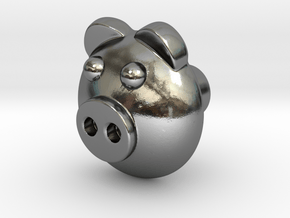 PIGI door knob in Polished Silver