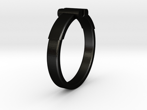 Back To The Future Ring Ø20.2 mm/Ø0.795 inch in Matte Black Steel