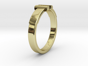 Back To The Future Ring Ø20.2 mm/Ø0.795 inch in 18k Gold Plated Brass