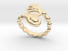 Spiral Bubbles Ring 29 - Italian Size 29 in 14K Yellow Gold