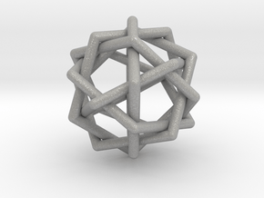 0459 Interwoven Set of Six Pentagons (d=2.8 cm) in Aluminum