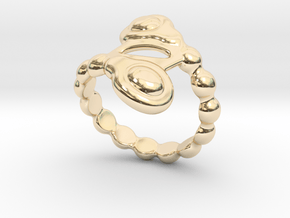 Spiral Bubbles Ring 30 - Italian Size 30 in 14K Yellow Gold