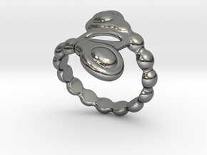 Spiral Bubbles Ring 30 - Italian Size 30 in Fine Detail Polished Silver
