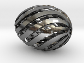 Egg Spiral V3 Thicker Innner Egg in Polished Silver