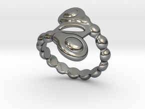 Spiral Bubbles Ring 31 - Italian Size 31 in Fine Detail Polished Silver