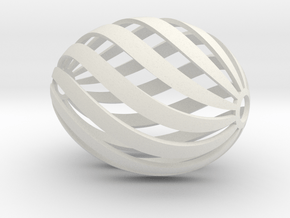 Egg Spiral in White Natural Versatile Plastic