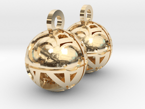 Craters of Iapetus Earrings in 14K Yellow Gold