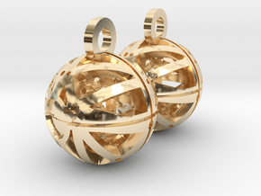 Craters of Mimas Earrings in 14K Yellow Gold