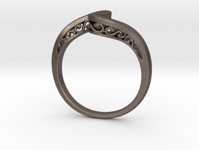 Journeyer Ring Cadiaan in Polished Bronzed Silver Steel
