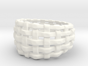 Woven Ring One in White Processed Versatile Plastic