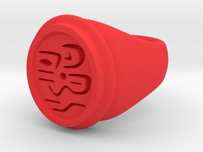 The Flint Round v1 in Red Processed Versatile Plastic