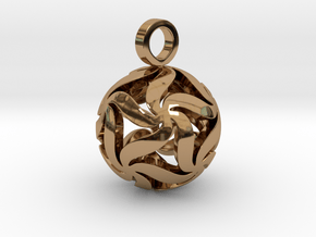 Star Ball Floral (Pendant Size) in Polished Brass