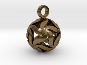 Star Ball Floral (Pendant Size) in Polished Bronze